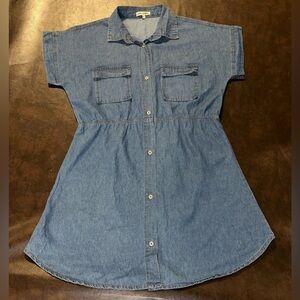 Y2K women’s blue denim dress size Large